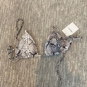 Snake skin triangle bikini
